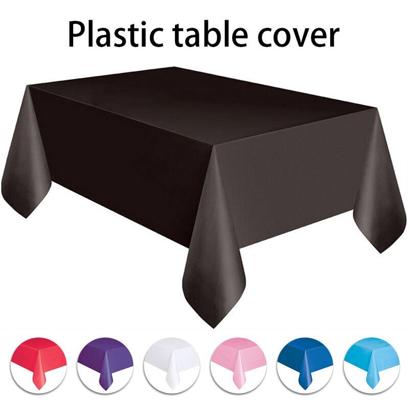 Reusable Plastic Table Cloth table cover Colour 137 x 274 cm Rectangle Cover Wed - Picture 9 of 96