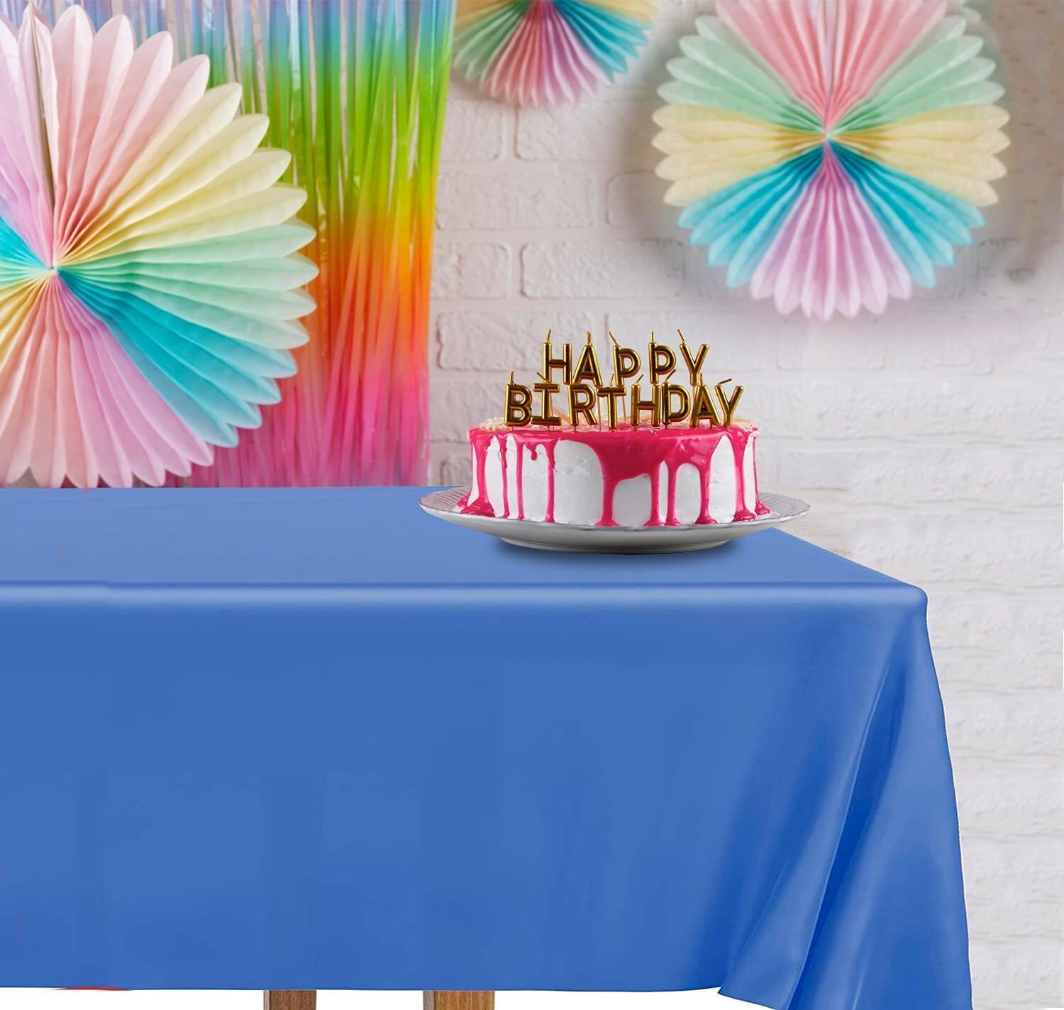 Reusable Plastic Table Cloth table cover Colour 137 x 274 cm Rectangle Cover Wed - Picture 11 of 96