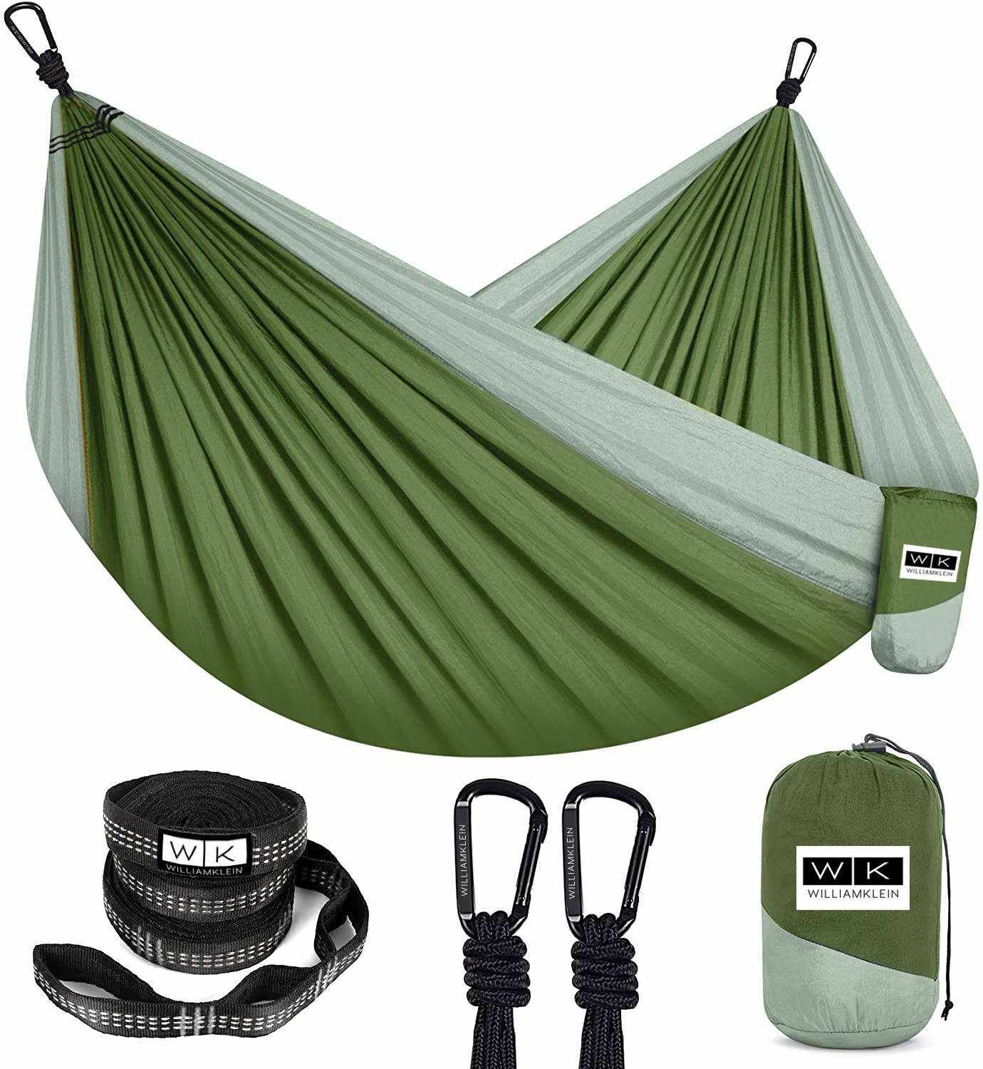 Camping Hammock Portable Lightweight Parachute 210T Nylon Hammock with Straps - Picture 16 of 25